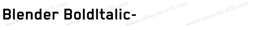 Blender Boldltalic字体转换